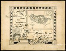 Catálogo de promoção dos vinhos da casa Blandy Brothers & Cª, em França, "Quelques Vues des Vendanges de 1891, Madère"
