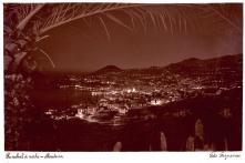 Baía e cidade do Funchal, à noite