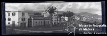 Panorâmica da praça Marquês de Pombal e da rua Sacadura Cabral (atual avenida do Mar e das Comunidades Madeirenses), Freguesia da Sé, Concelho do Funchal