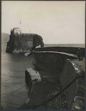 Desmoronamento da muralha e molhe do porto de abrigo, na baía do Funchal