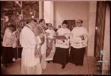 Bispo do Funchal, D. João António da Silva Saraiva, na cerimónia de dedicação da igreja do Piquinho, concelho de Machico