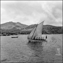 Barco carreireiro Facaio na baía do Porto Santo