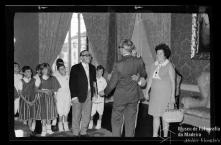 Grupo Folclórico Infantil da Boa Nova sendo recebido pelo presidente Dr. Fernando de Almeida Couto no Salão Nobre da Câmara Municipal do Funchal