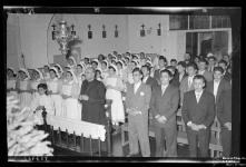 Cerimónia religiosa celebrada na capela do Hospital dos Marmeleiros, Freguesia do Monte, Concelho do Funchal