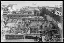 Construção do edifício dos Correios na avenida Zarco, Freguesia da Sé, Concelho do Funchal