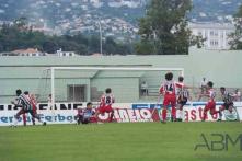 Jogo do campeonato de futebol entre as equipas do Clube Desportivo Nacional e Clube Desportivo das Aves no Estádio dos Barreiros, Freguesia de São Martinho, Concelho do Funchal