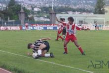 Jogo do campeonato de futebol entre as equipas do Clube Desportivo Nacional e Clube Desportivo das Aves no Estádio dos Barreiros, Freguesia de São Martinho, Concelho do Funchal