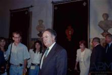 Presidente do Governo Regional, Dr. Alberto João Jardim, à saída da audiência com o presidente da República no Palácio de Belém, Lisboa