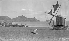 Panorâmica da vila Baleira e ilha do Porto Santo, Freguesia e Concelho do Porto Santo