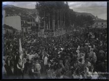 Chegada do cortejo ao campo Almirante Reis, na 1ª Festa da Vindima, Freguesia de Santa Maria Maior, Concelho do Funchal