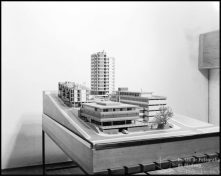 Maqueta dos edifícios da policlínica, serviços administrativos e habitacionais da Caixa de Previdência do Funchal, Freguesia de Santa Luzia, Concelho do Funchal