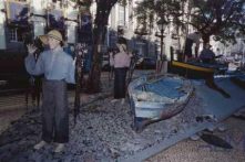 Exposição alusiva a Pesca Artesanal montada no âmbito das Festas de Natal e Final de Ano na placa central da avenida Arriaga, Freguesia da Sé, Concelho do Funchal 
