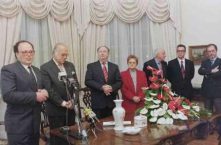 Cerimónia de entrega do Diploma de Mérito Cultural a D. Júlio Caubin Hernandez, da Fundação Mapfre Guanarteme, na Quinta Vigia, Freguesia da Sé, Concelho do Funchal 