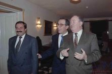 Dr. Alberto João Jardim, Marcelo Rebelo de Sousa e Paulo Fontes na Quinta Vigia, Freguesia da Sé, Concelho do Funchal  